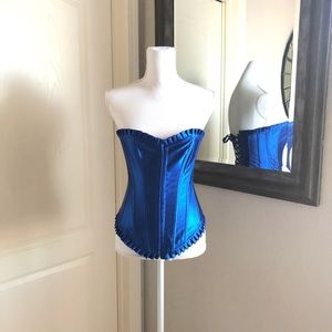 Royal Blue Lace Up Corset